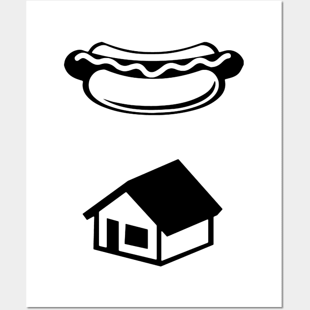 Hotdog House Wall Art by geeklyshirts